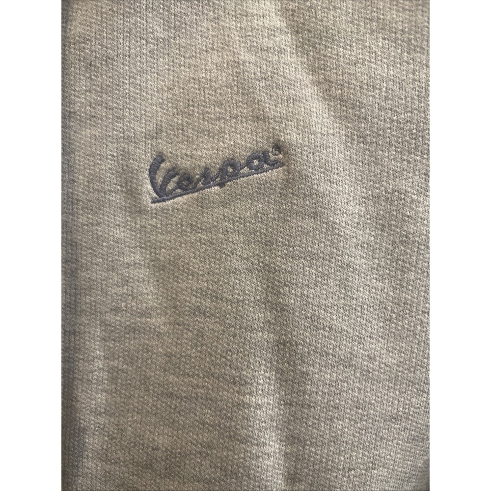 Vtg Vespa Kameltton Grey Zip Hoodie Jacket Size M Lt Blue Logo - Picture 3 of 9